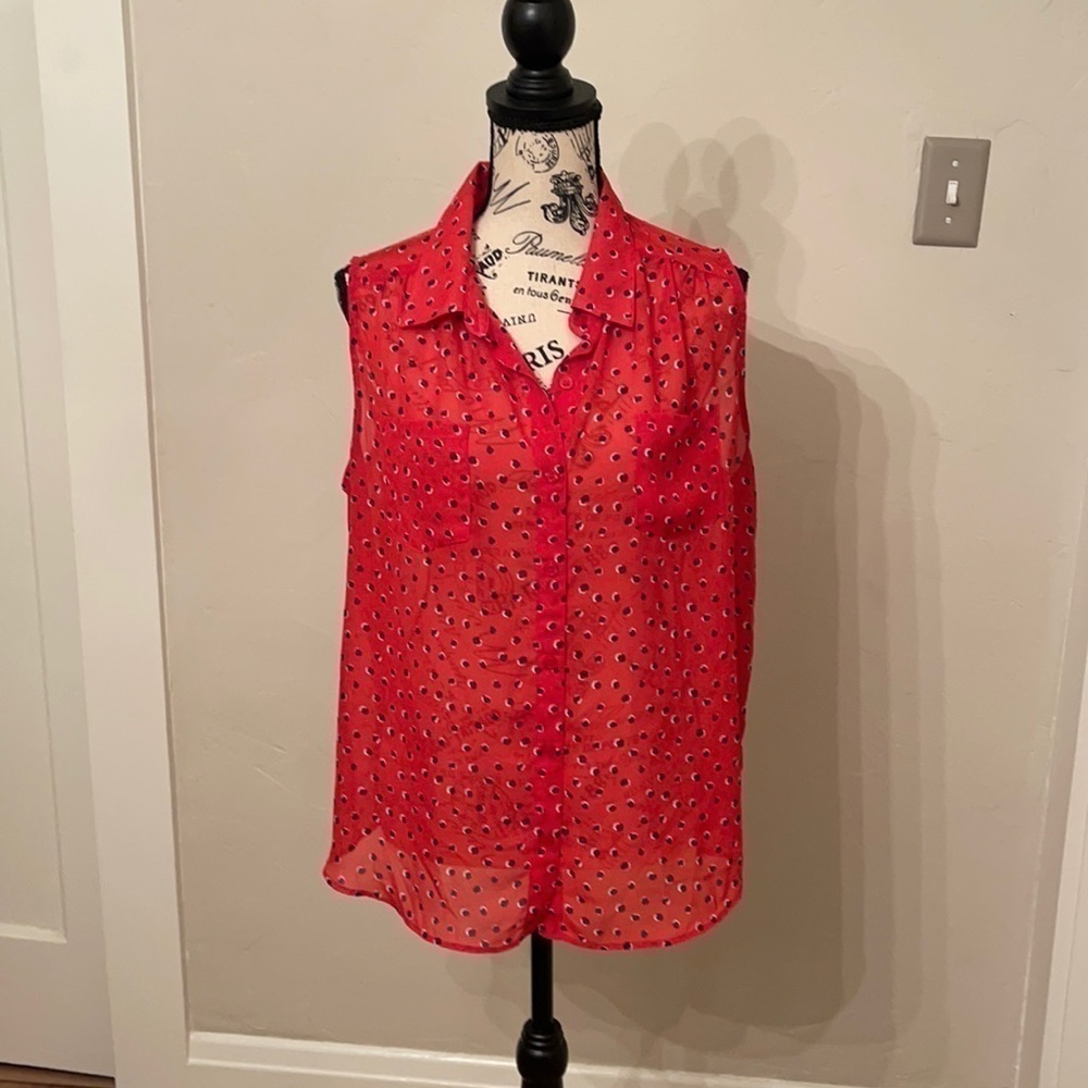 EUC AB Studio semi sheer sleeveless top​​​​​​​​​​​​​​